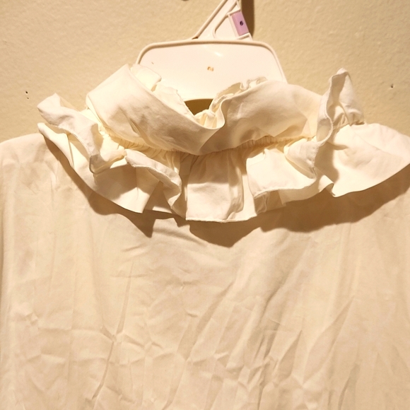 ❤️ DONCASTER COLLECTION POPLIN RUFFLED TOP / BLOUSE, 12W - Picture 9 of 9
